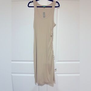 J.Crew NWT side-ruched ribbed cotton tank dress size large